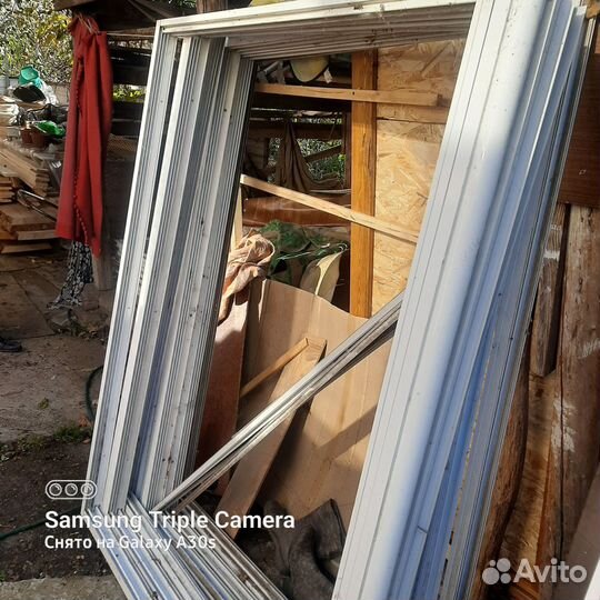 Балконные окна б/у каркас металлический сборе 6шт