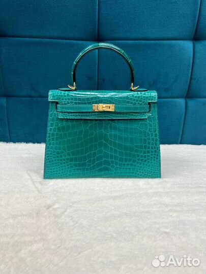 Сумка hermes kelly крокодил ручная