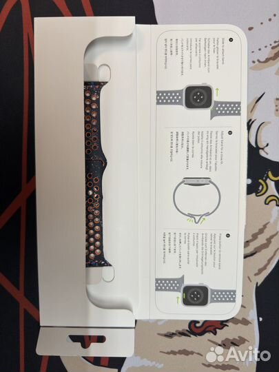 Ремешок Apple Watch Blue Flame Nike Sport Band S/M