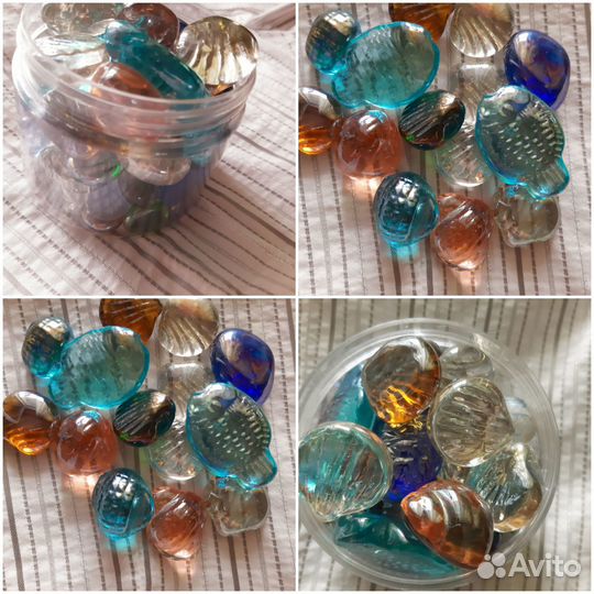Стеклянные декоративные камушки