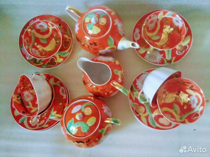 Чайный сервиз Золотой олень Дулево 60-70 г