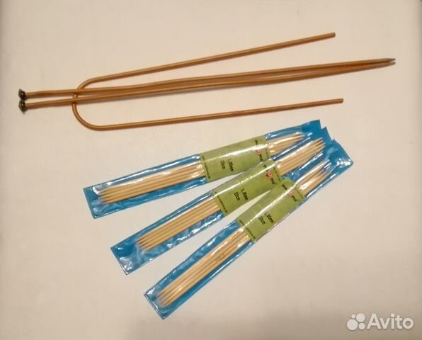 Спицы для вязания бамбуковые, метал