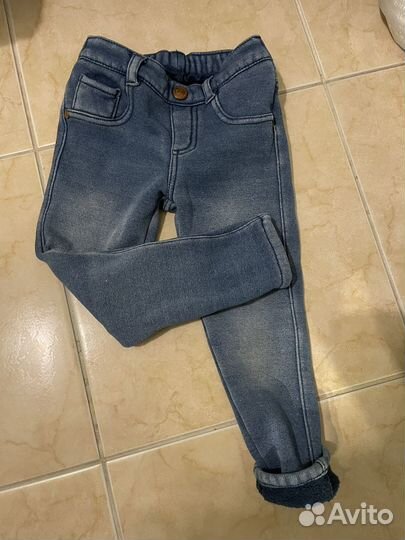 Джинсы утепленные для девочки mothercare
