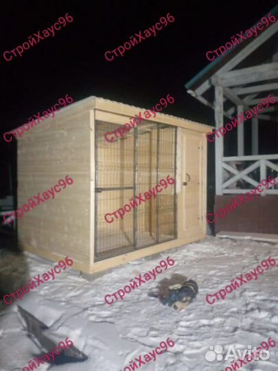 Вольер для собак деревянный