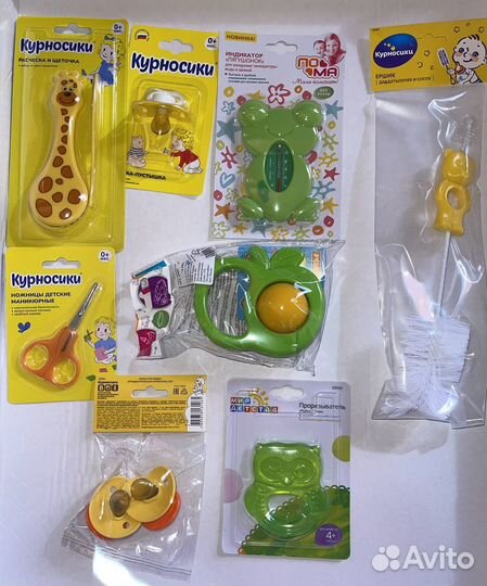 Погремушка прорезыватель ершик пустышки