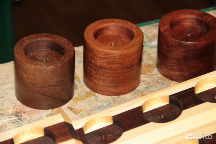 Подсвечник из натурального дерева