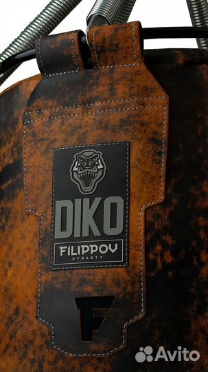 Боксерский мешок Diko Filippov из кожи на пружинах