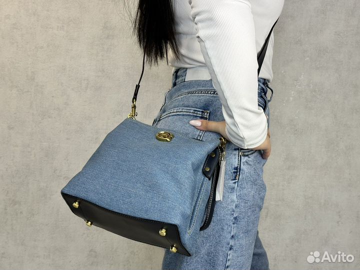 Сумка coach джинсовая