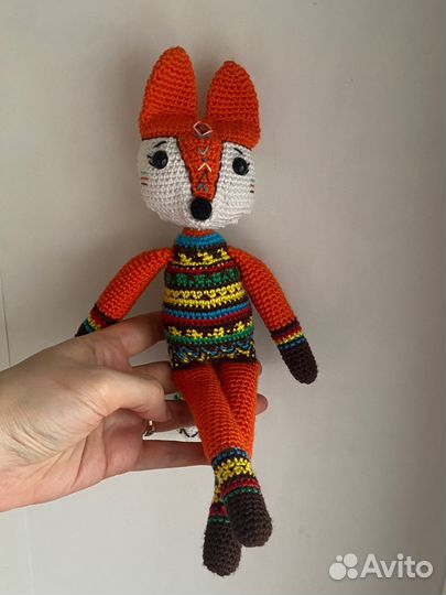 Лис игрушка амигуруми