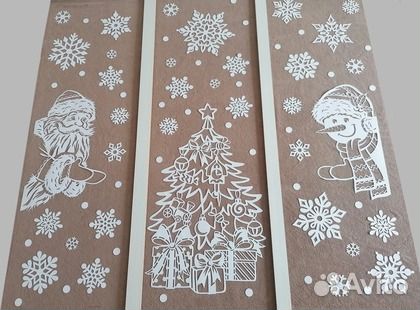 Новогодние украшения на окна