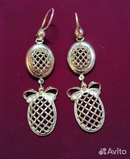 Серьги золото