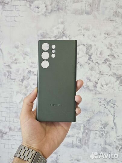 Кожаный оригинал чехол samsung galaxy S23 ultra