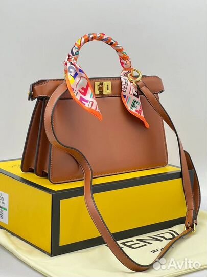 Сумка женская натуральная кожа fendi