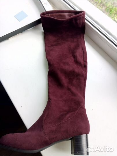 Ботфорты замшевые