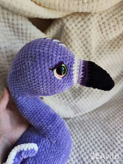 Фламинго ручной работы, фламинго вязаный, птицы