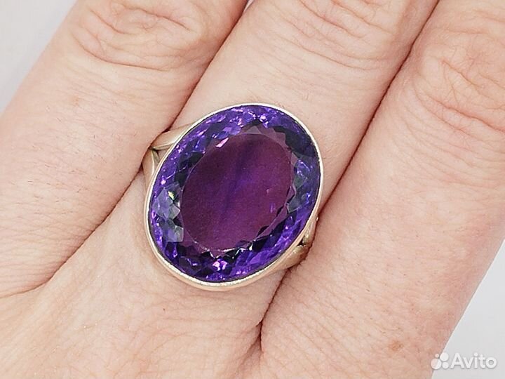 Аметист кольцо серебро