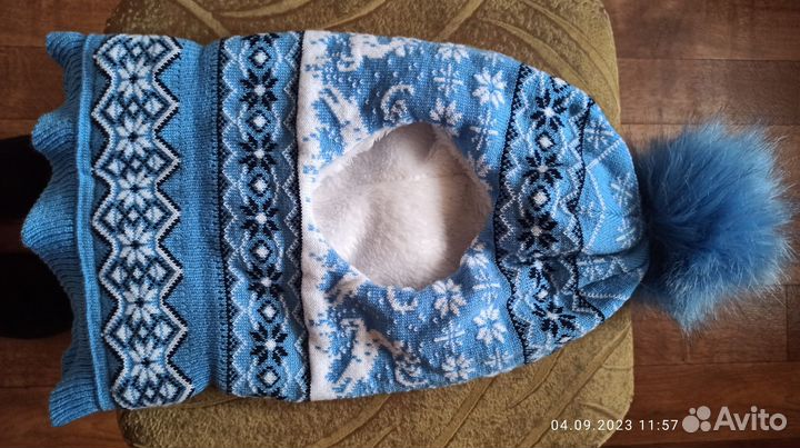 Шапка-шлем зимняя новая 52-54р