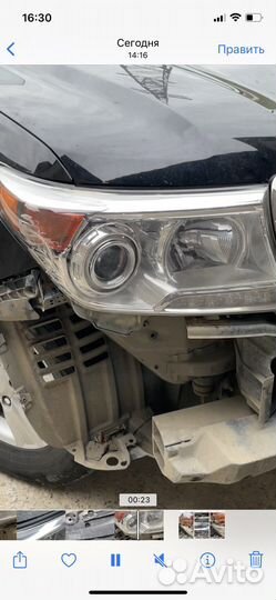 Передняя правая фара land cruiser 200