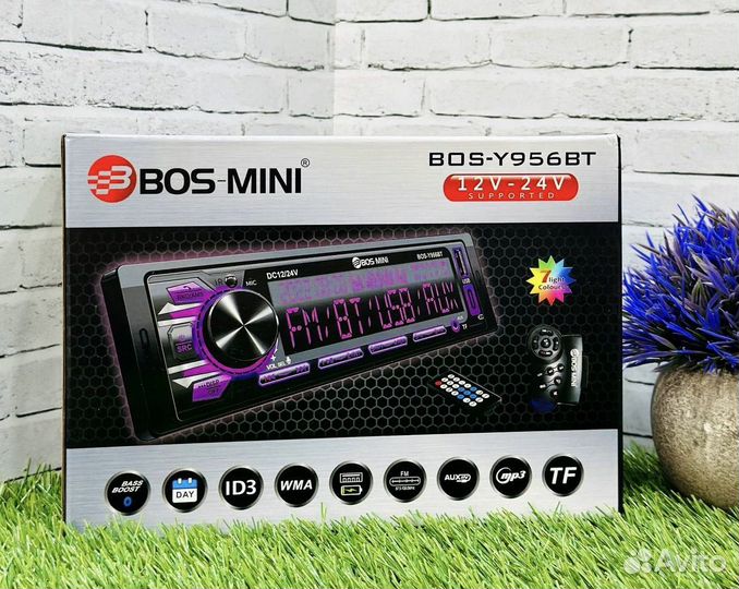 Магнитола на 24 вольта Bos Mini 956 c Bluetooth