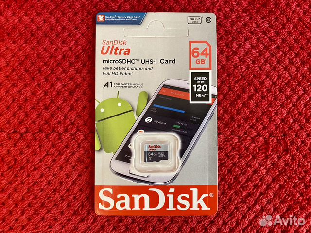 Карта памяти MicroSD 64gb