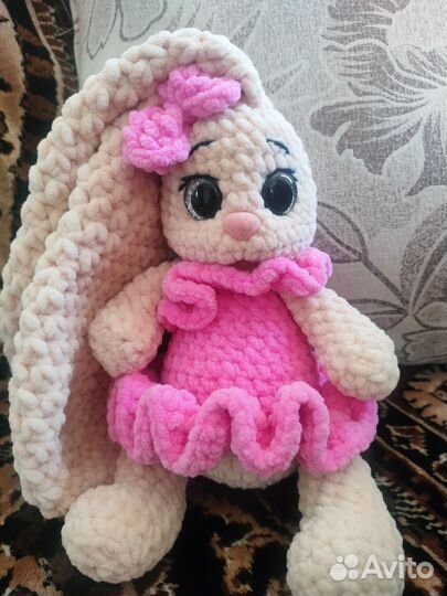 Мягкая игрушка плюшевая зайка