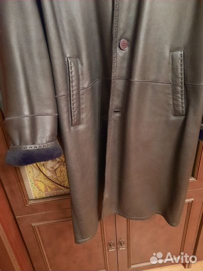 Кожаная дубленка мужская