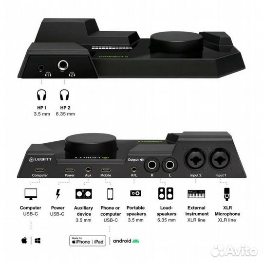 Внешняя звуковая карта Lewitt connect 6