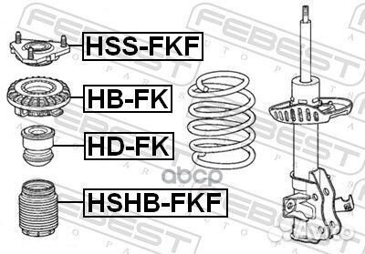 HSS-FKF Опора амортизатора honda civic 06- пер