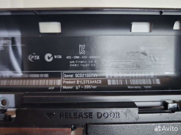 Поддон ноутбука hp g7-2000 под восстановление