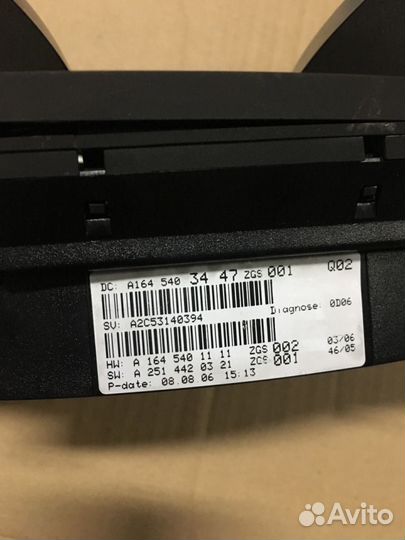 Мерседес мл 164 ML 164 приборная панель