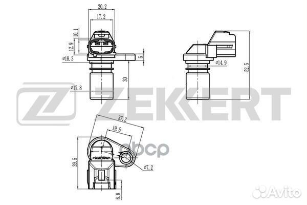 Датчик положения коленвала Ford Focus II 05