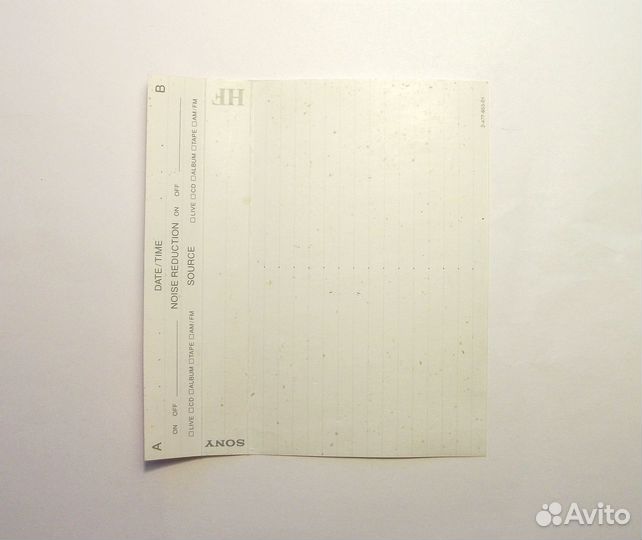 Аудиокассета Sony HF 60 (Eu, 2001 г.)