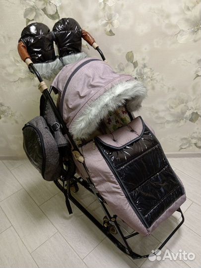 Санки коляска как новые