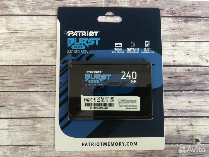 SSD накопитель Patriot Burst Elite 240гб
