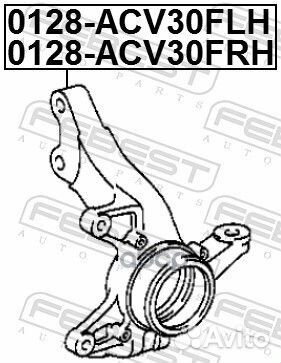 Кулак поворотный левый 0128-ACV30FLH Febest