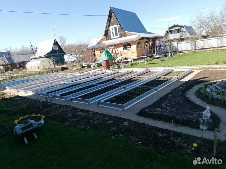 Грядки оцинкованные для теплицы