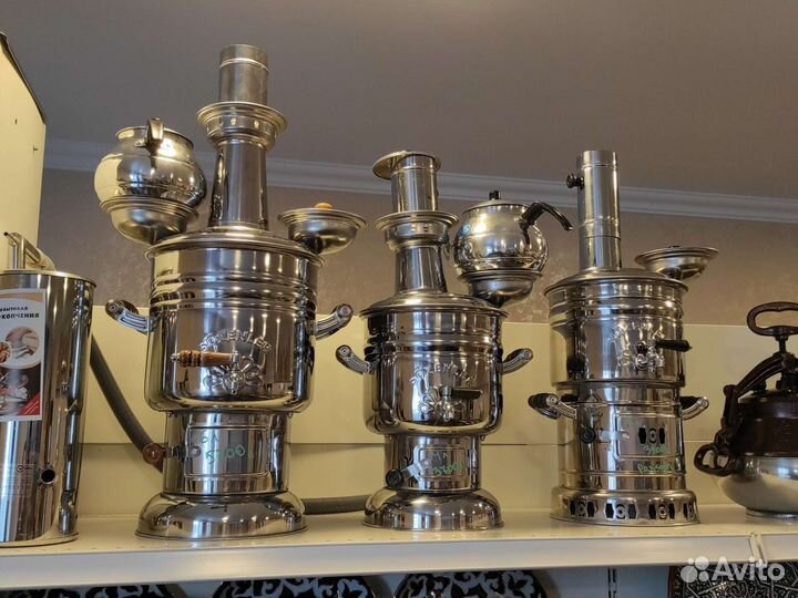 Самовар на дровах 3.5л 2 крана