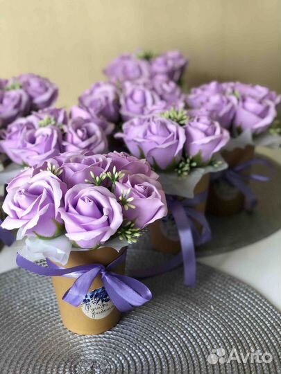Букет цветов из мыла