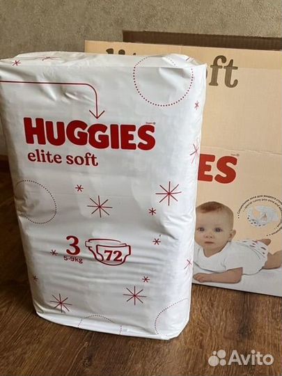 Подгузники huggies elite soft 3