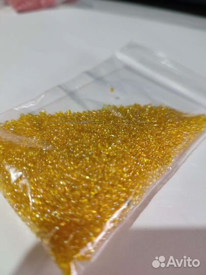 Бисер золотой/коричневый