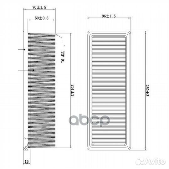 Фильтр воздушный renault duster 1.5 K9K 10 8660