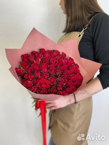 Розы букет 51шт, цветы с доставкой объявление продам