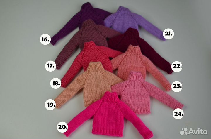 Вязаные свитера для Барби