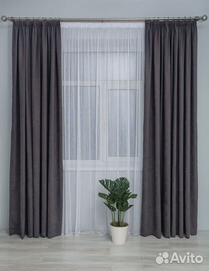 Шторы велюр канвас 250 на 260