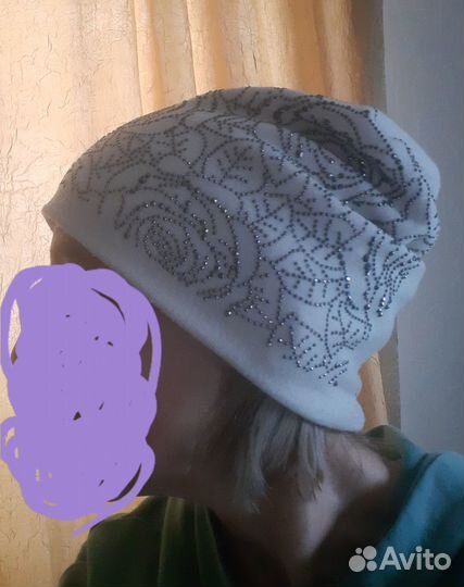 Шапка женская вязаная 3 вида