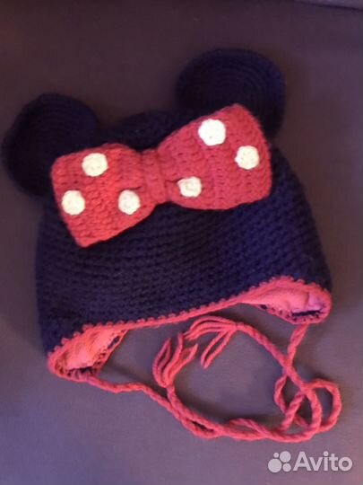 Шапка и варежки Минни