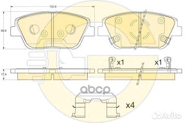 6135405 Колодки тормозные KIA optima 11- пер. 6