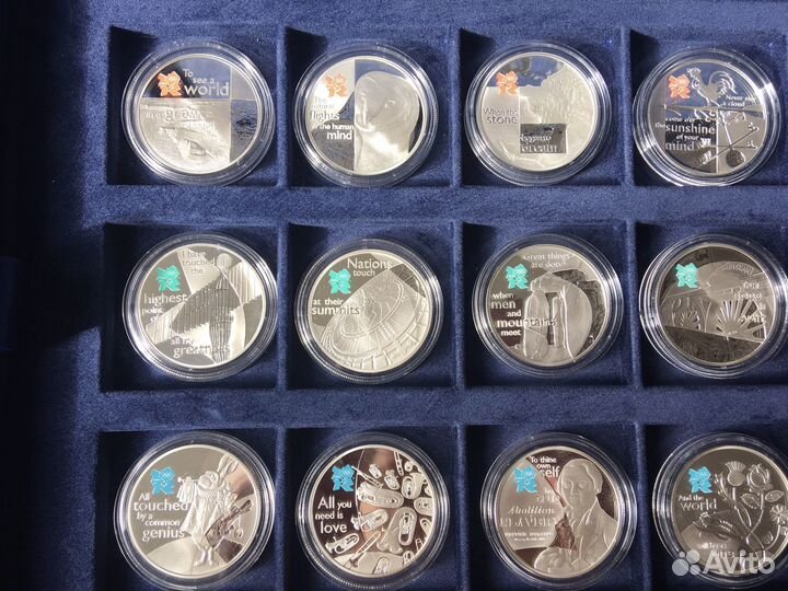 Серебро. Набор монет Олимпиада Лондон 2012