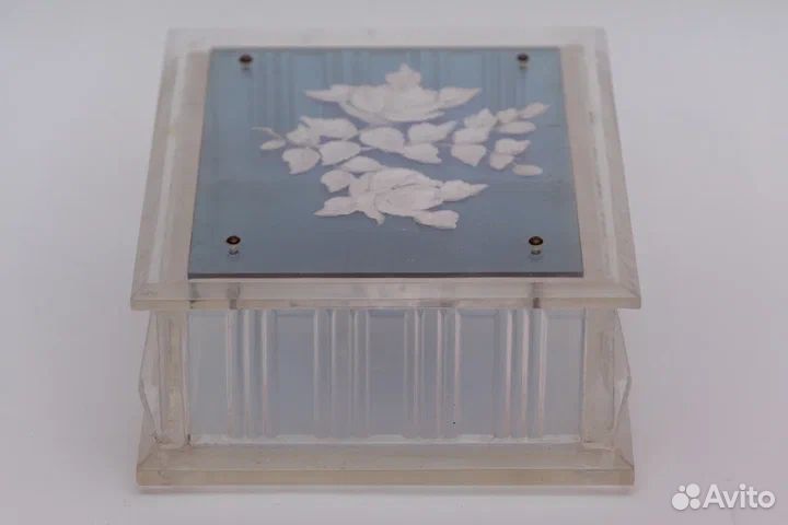 Шкатулка винтажная из оргстекла, СССР
