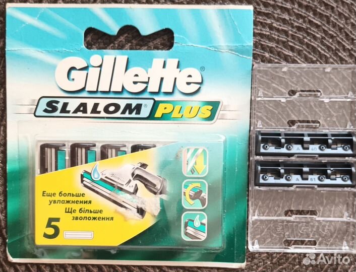 Бритьё кассеты Gillett Slalom plus 7шт